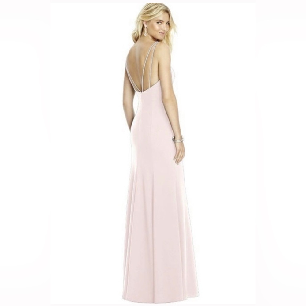 After Six Blush Pastel Pink Bridesmaid Gown